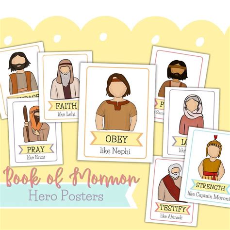 Book Of Mormon Prophets Visual Aids Church Of Jesus Christ Of Latter