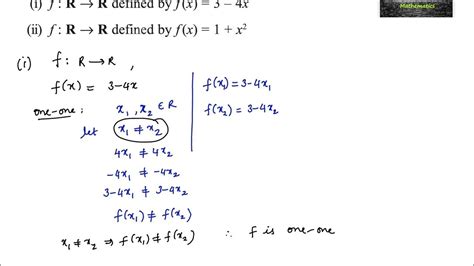 In Each Of The Following Cases State Whether Function Is One One Onto Or Bijective F R R F X