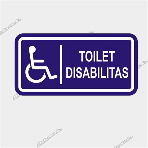 Akrilik Logo Toilet Disabilitas Uk 15 X 10 Cm Print Uv