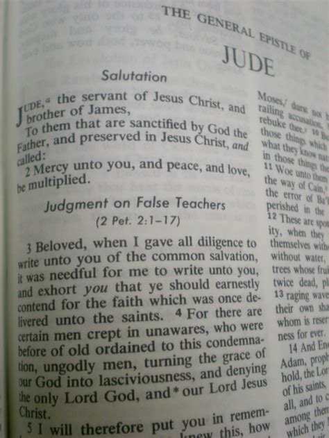 Bible page, Jude : Catholic Lane