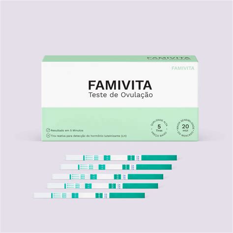 Teste de Ovulação Famivita 5 10 e 20 Tiras Famivita