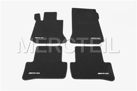 C Class Amg Black Velour Floor Mats Set Lhd Rhd Ws Genuine Mercedes