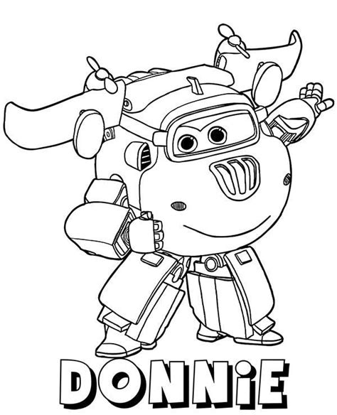 Donnie Super Wings Coloring Page - Free Printable Coloring Pages for Kids