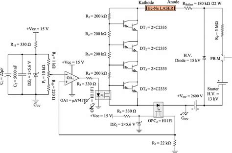 The circuit of the power supply unit, including a high-voltage power... | Download Scientific ...