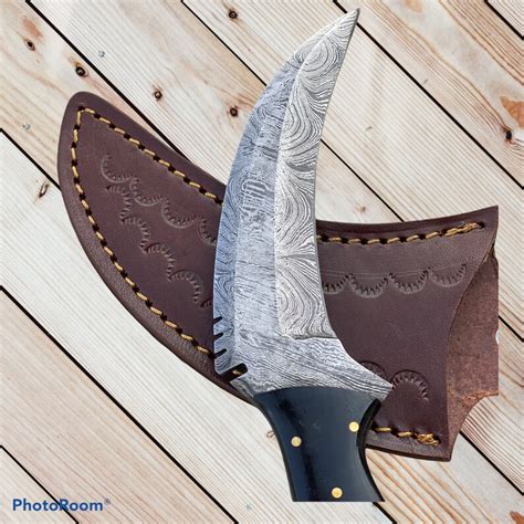 Beautiful Handmade Damascus Karambit Knife Handle Made Of Etsy