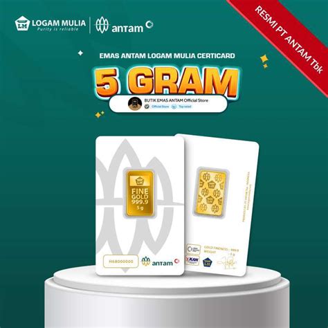 Jual Emas Antam Logam Mulia Certicard Gr Di Seller Butik Emas Antam