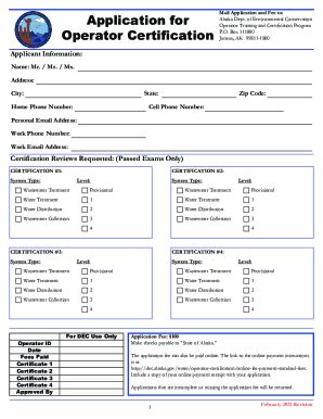 Fillable Online Dec Alaska Dec Alaska Govmedia11489Mail Application And