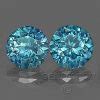 Montana Sapphire Blue Teal Matched Pair Round Portuguese Cut Cts