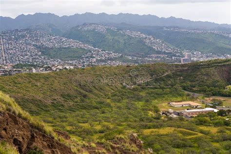 Inside Diamond Head Crater, Extinct Volcano in South Oahu, Hawaii Stock ...