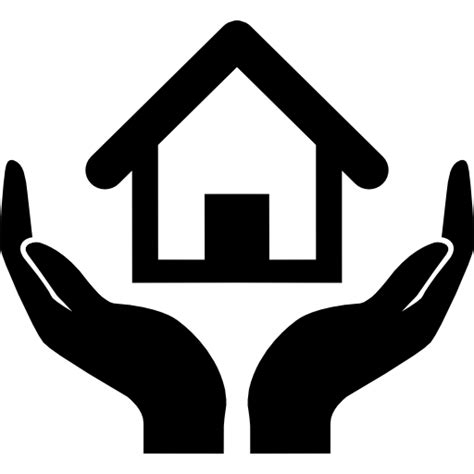 Home Insurance Symbol Of A House On Hands Free Vector Icons Designed By