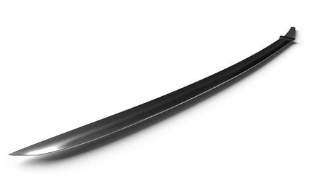 Naked Japanese Samurai Sword D Model CGTrader