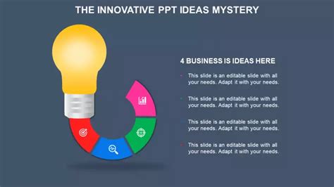 Innovative Ideas Ppt Template With Bulb Model Good Presentation