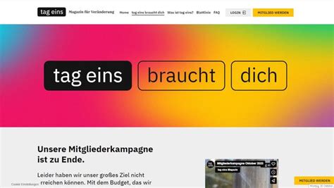 Tag Eins Macht Nach Verfehltem Crowdfunding Ziel In Reduzierter Form