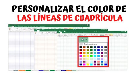 Como cambiar color de las líneas de cuadricula en toda la hoja de Excel