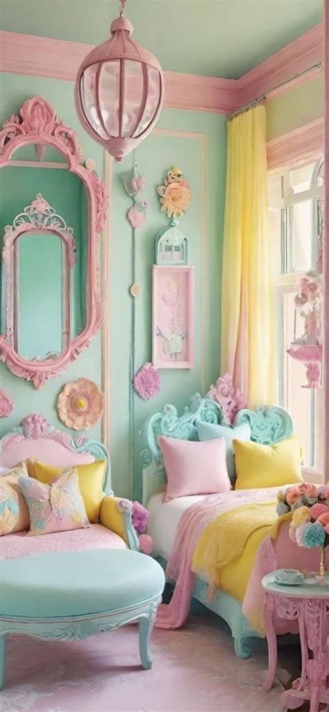 Pastel Bedroom With Pink Furniture