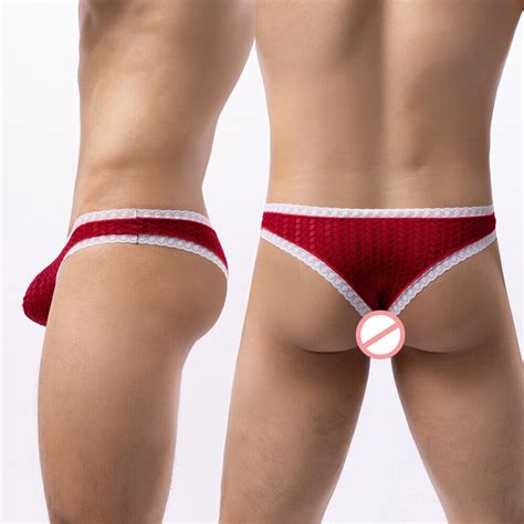 Sexy Männer Mesh Spitze Unterwäsche Tanga Slips Bikini G String