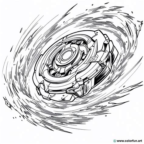 Dibujo Para Colorear De La Peonza Beyblade En Acción Descargar O