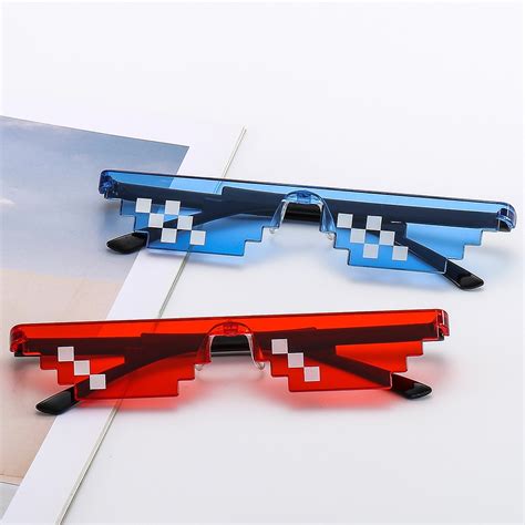 Sunglasses ﹍♨fashion Funny Mosaic Sunglasses Thug Life Sun Glasses