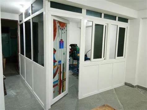 White Aluminium Glass Office Partition At Rs 180 Sq Ft Aluminium Office Partition In Kalady