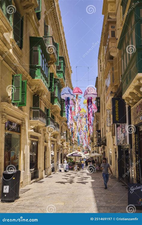 Valletta, Malta 08 July 2022. Pictures with Various Tourist Attractions in Valletta. Editorial ...