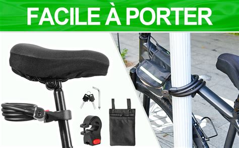 Bangting Cadenas Trotinette Electrique Cadenas Velo Antivol Cm Mm