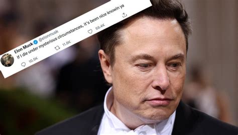 Elon Musk Tweets Message About His Potential Future Death Under