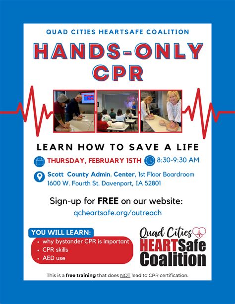 Free Hands Only Cpr Training February 15 Scott County Iowa