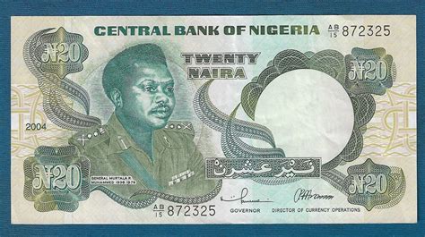 Nigeria banknotes 20 Naira 2004. Twenty Naira Original | Etsy