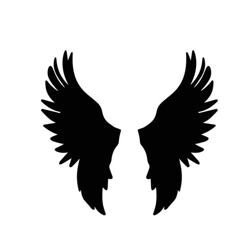 Angel wings silhouette. Wings decor. Vector illustration. 27383683 ...