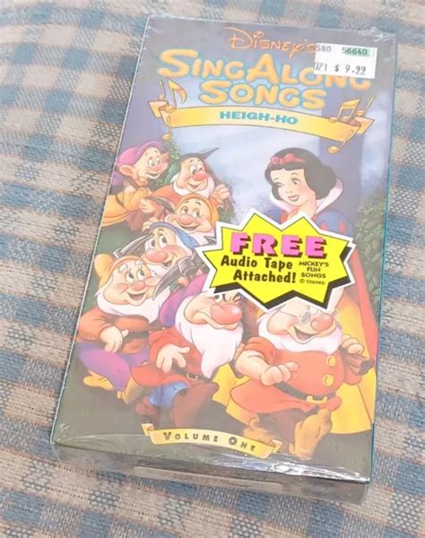 DISNEY SING ALONG Songs Snow White Heigh-Ho VHS Video Tape Volume One w ...