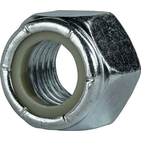 Nylon Insert Hex Lock Nuts Zinc Plated Grade 2 Steel Nyloc All Sizes