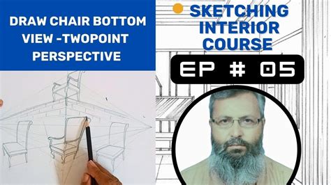 Sketching Interior Course EP 5 How To Draw Chair Top View Using Two