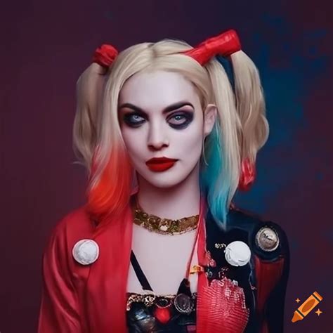 Harley Quinn Cosplay In Eastern Asian Mythical Fantasy Robes On Craiyon