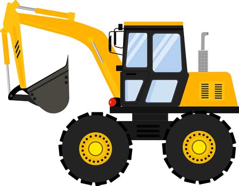 Construction Machine Illustration Vector On White Background