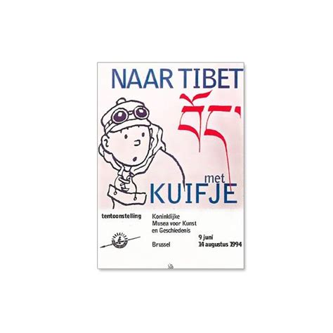 Naar Tibet Met Kuifje Poster Tintin Tibet Exhibition