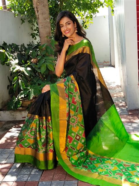 Uppada Pattu Big Pochampally Border Saree Beautiful Wedding Etsy