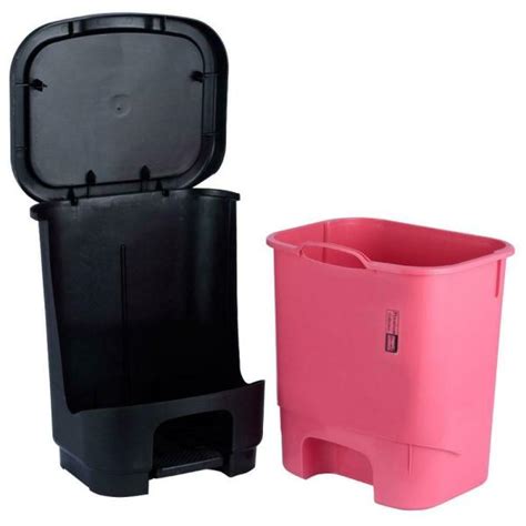 Polyset Cosmos Pink Pedal Plastic Dustbin 9 2 L JioMart