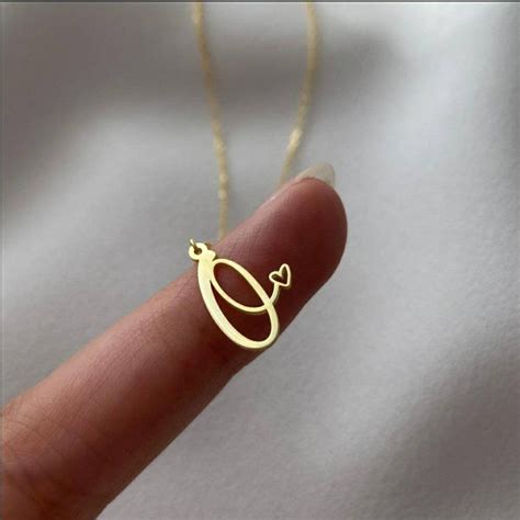 Initial Necklace Letter Necklace Gold Necklace Personalized Etsy