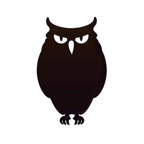 silhouette black owl bird 12599338 Vector Art at Vecteezy