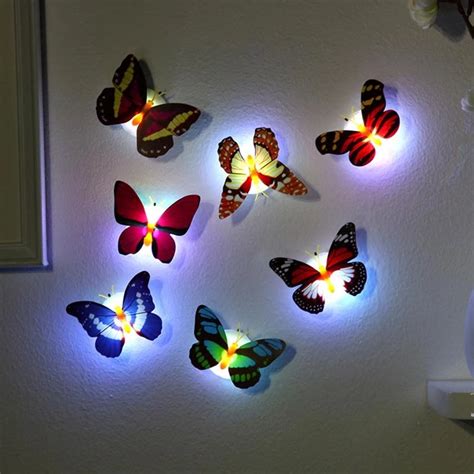 Led D Butterfly Wall Lights Pieces Butterfly Lighting