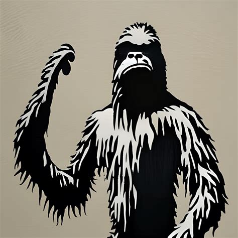 Pintura De Bigfoot Al Estilo Banksy Creative Fabrica