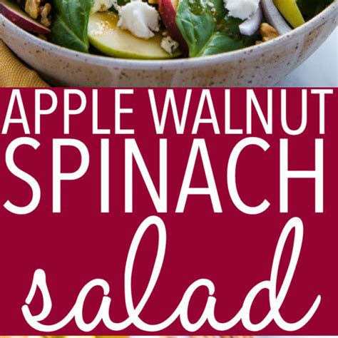 Apple Walnut Spinach Salad With Balsamic Vinaigrette The Busy Baker