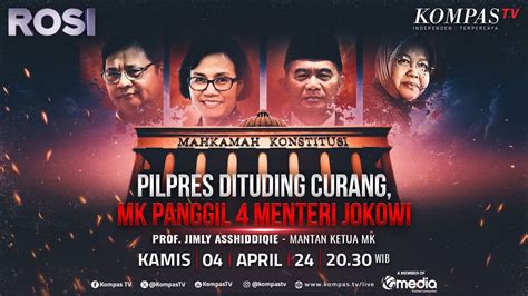 Live Pilpres Dituding Curang Eks Ketua Mk Bicara Menteri Dipanggil