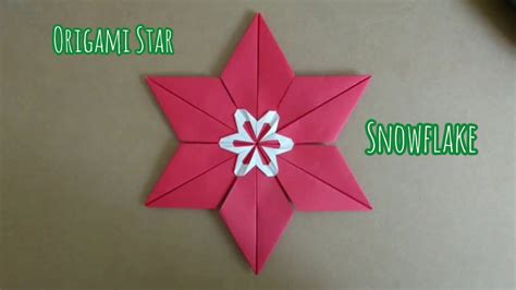 Origami 6 Point Star Paper Snowflake For Christmas Youtube