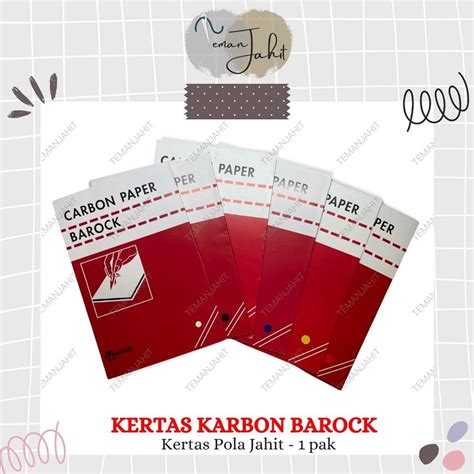 Jual Kertas Karbon Jahit Merk Barock Carbon Paper Barock 1pak