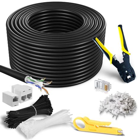 Amazon Maximm Cat6 Heavy Duty Outdoor Cable 300 Ft Black Zero