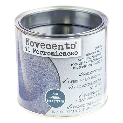 Smalto Ferromicaceo Novecento Ml Grana Fine Grigio Chiaro Mq