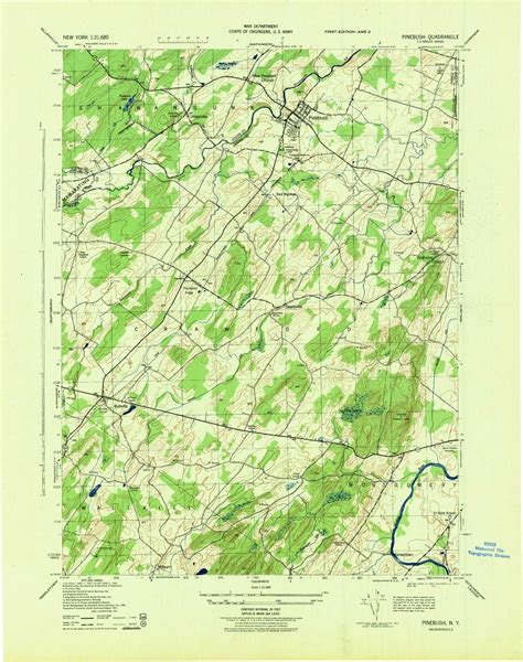 Classic Usgs Pine Bush New York 75x75 Topo Map Mytopo Map Store