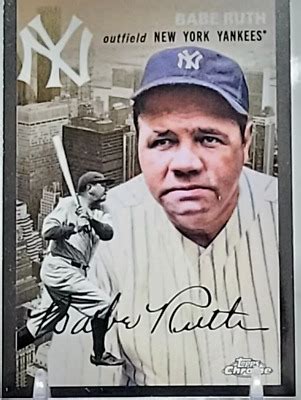 Babe Ruth Yankees Topps Chrome Platinum City Case Hit Ssp Mint