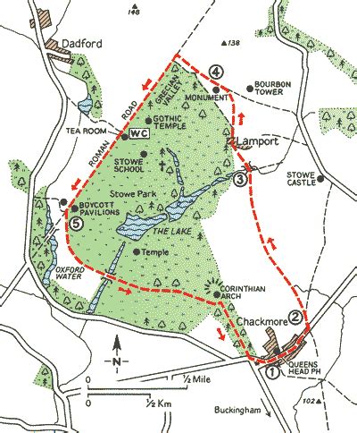 Stowe Gardens Map | Fasci Garden